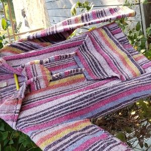 VTG Mr Molina Pink Rainbow Baja Hoodie Jerga Drug Rug Large    (MSTR C)
